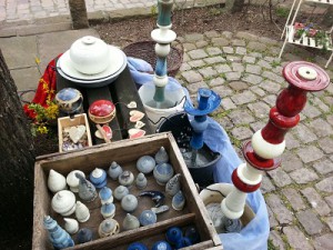 Marché de jardin de Edenkoben - mes pointes en céramiques et quelques fontaines