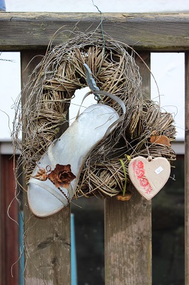 céramique de jardin - coeur en céramique