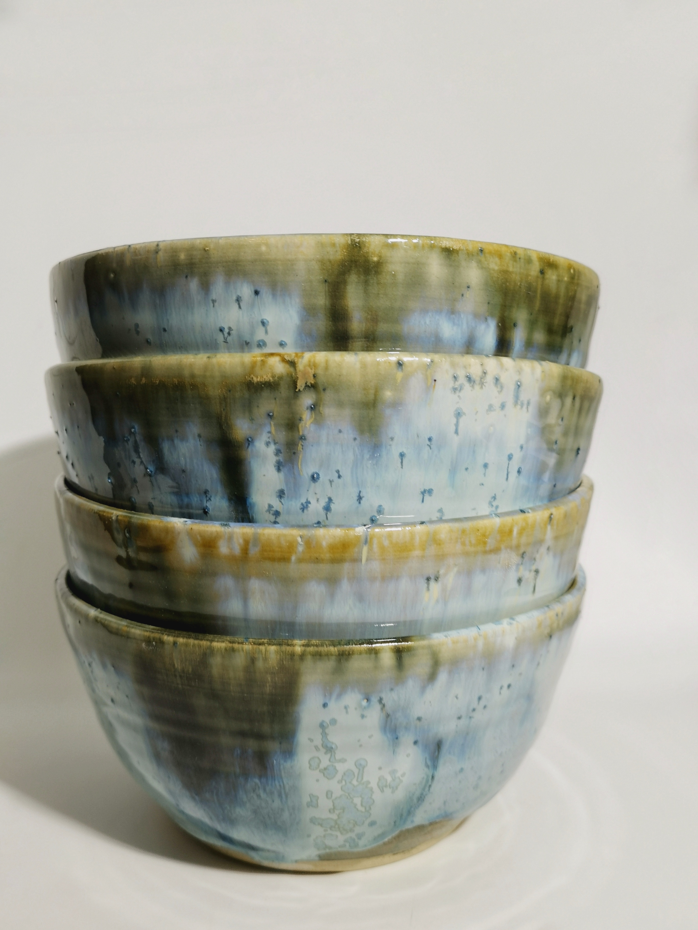 4 Bowls grün-blau von Keramik-Atelier Brigitte Lang in Rauenberg