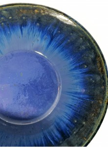 Bowl blauer Schimmer innen von Keramik-Atelier Brigitte Lang in Rauenberg