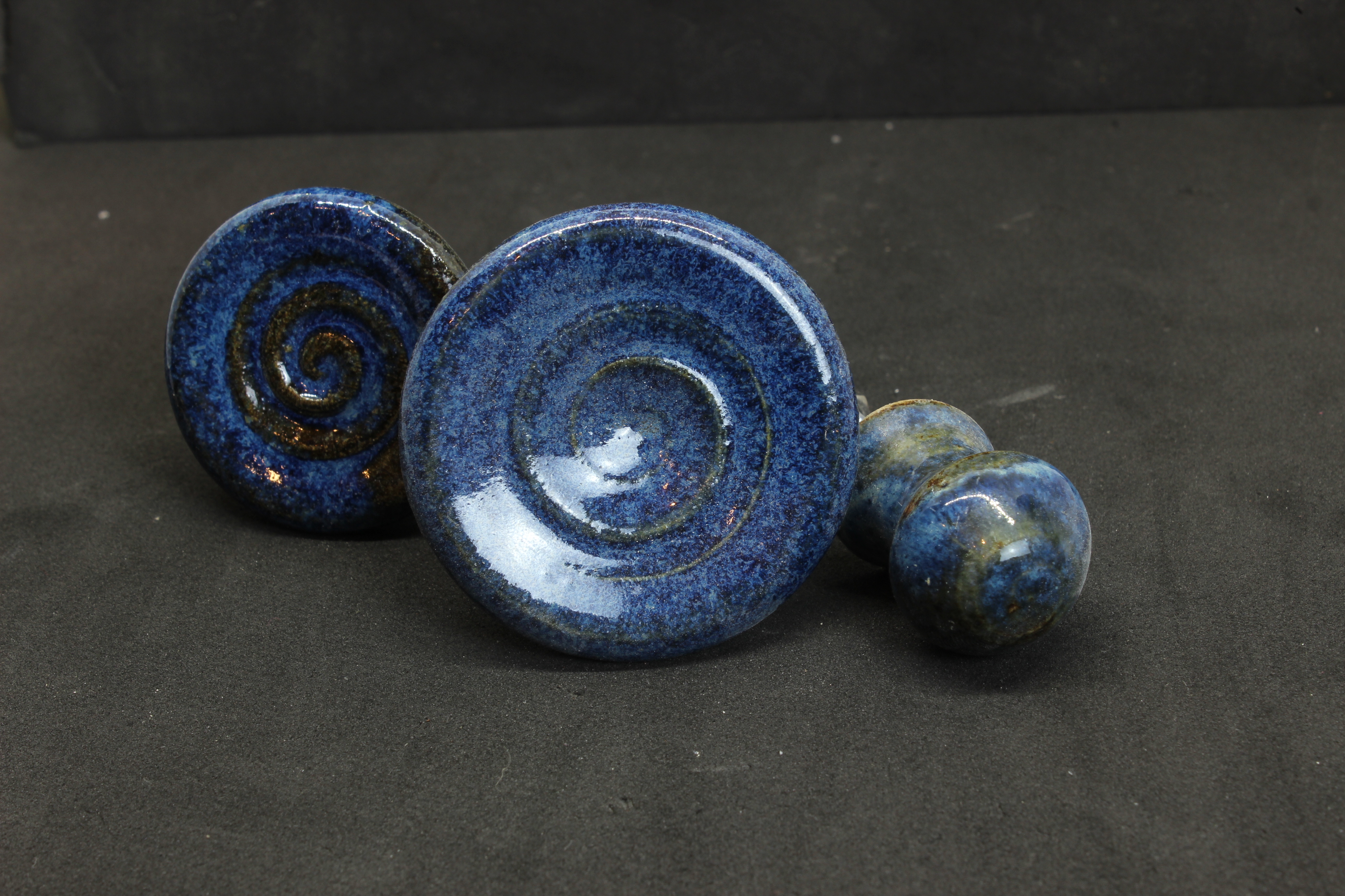 Knauf blau von Keramik-Atelier Brigitte Lang in Rauenberg