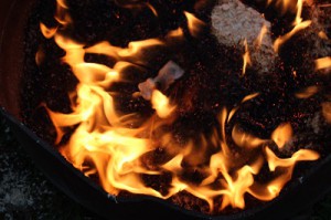 cuisson au raku - le feu