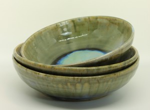 Salatschüssel - grünblau von Keramik-Atelier Brigitte Lang in Rauenberg