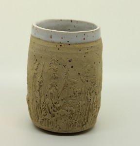 Wiesen-Becher weiß von Keramik-Atelier Brigitte Lang in Rauenberg