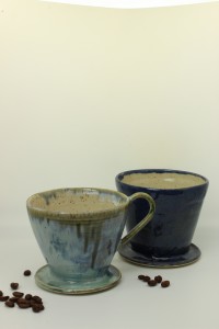 kaffeefilter - hellblau-dunkelblau