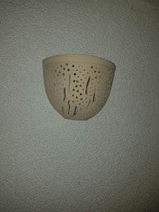 Lampe aus Keramik für innen und außen