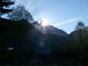 Sonnenaufgang Mont-Blanc Chamonix Chalet Les Lupins -