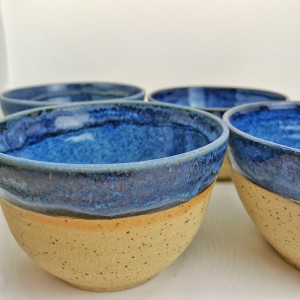 Bowls blau Natur von Keramik-Atelier Brigitte Lang in Rauenberg