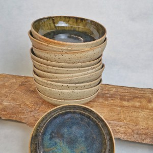Suppenteller schwarz-blau Natur von Keramik-Atelier Brigitte Lang in Rauenberg